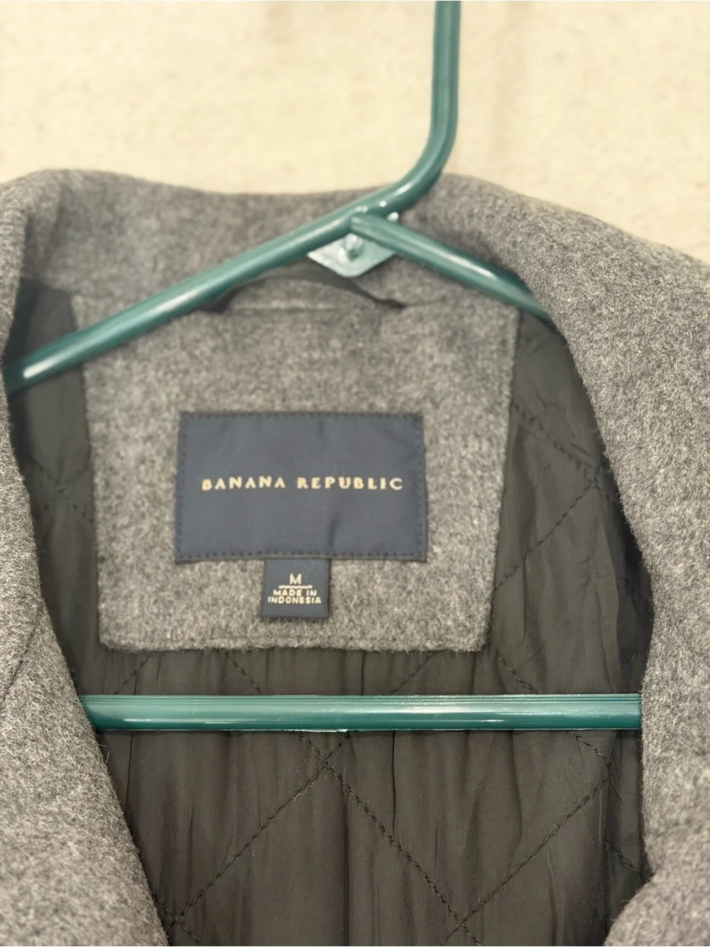 Banana Republic Men's Dark Gray Field Trench Coat